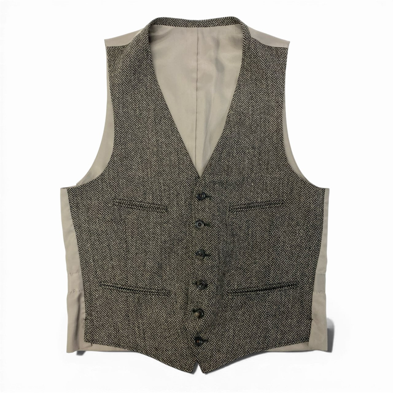 62a28 Burberrys バーバリーズ スリーピース スーツセットアップ テーラードジャケト スラックス ヘリンボーン 92-80-170 A5 ブラウン系 メンズ 男性用o07t