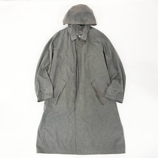 45h26 DESCENTE PAUSE デサントポーズ LINER SOUTIEN COLLAR COAT ステンカラーコート フーディ ジャケット DOR-T8642 Sサイズ グレー メンズo07t