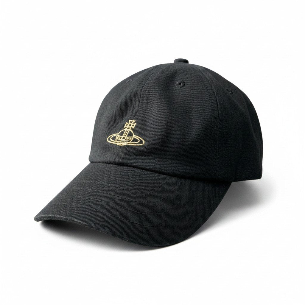 g9 《美品》 Vivienne Westwood ヴィヴィアンウエストウッド オーブ刺繍 キャップ Embroidery ORB Cap サイズF ブラック