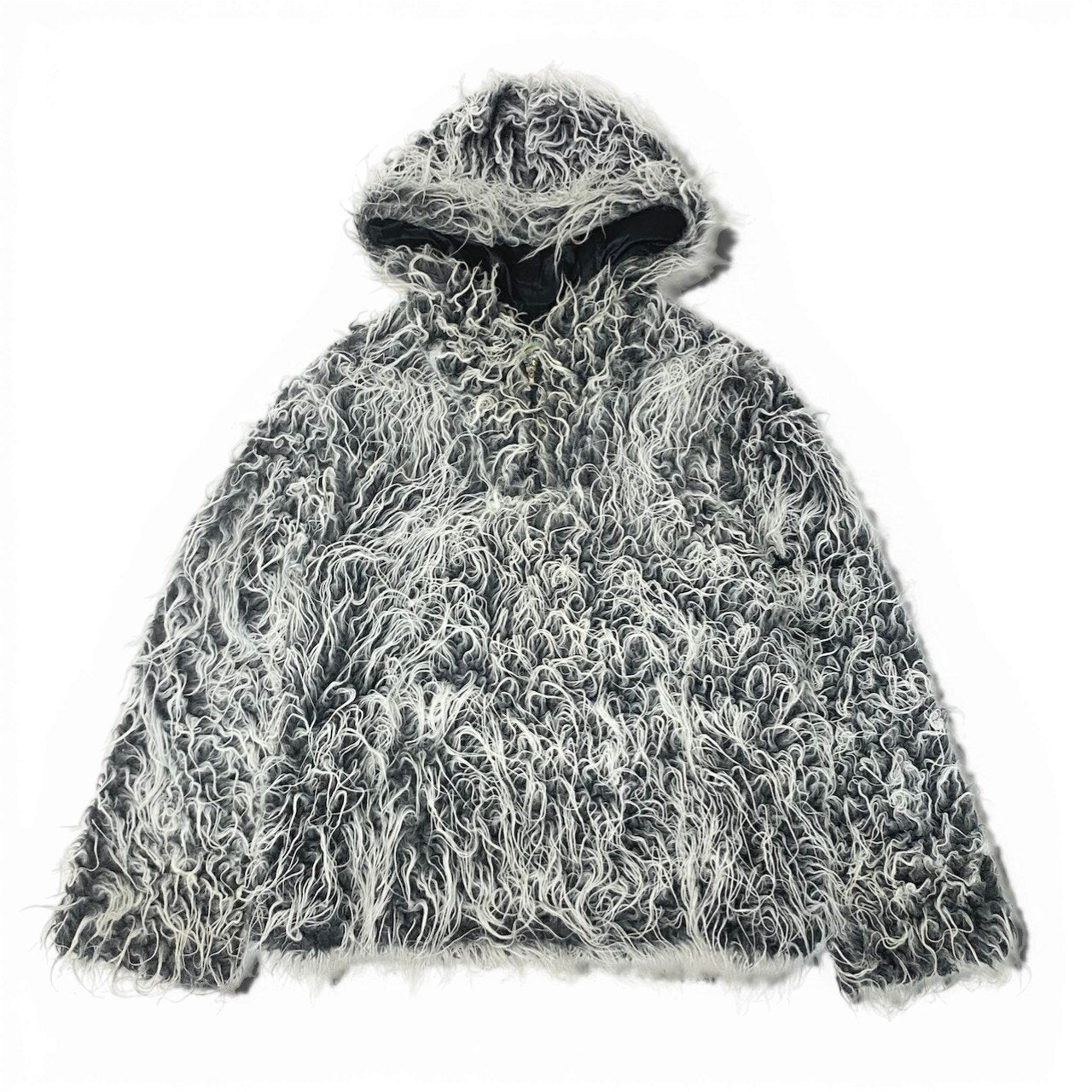 72c24 DIESEL ディーゼル Y2K リバーシブル ファーバーカー Vintage Reversible Fur Parka ブラック ヴィンテージ レアデザインt18r