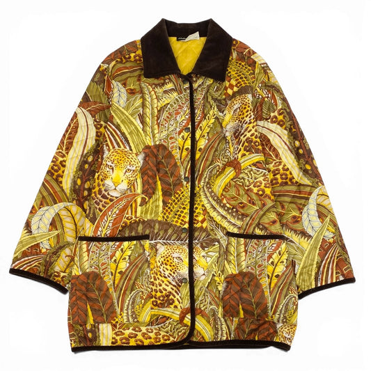 1L27 Vintage Salvatore Ferragamo ヴィンテージ サルヴァトーレ フェラガモ Allover Pattern Quilted  キルティング Jacket Size L レディース 女性用k02i