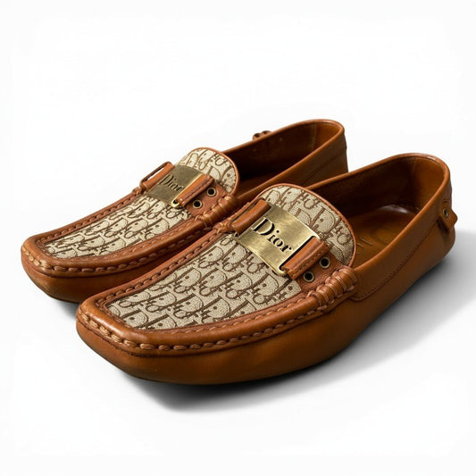 Christian Dior クリスチャンディオール ストリートシック トロッター ローファー サイズ38 ブラウン レディースk02i