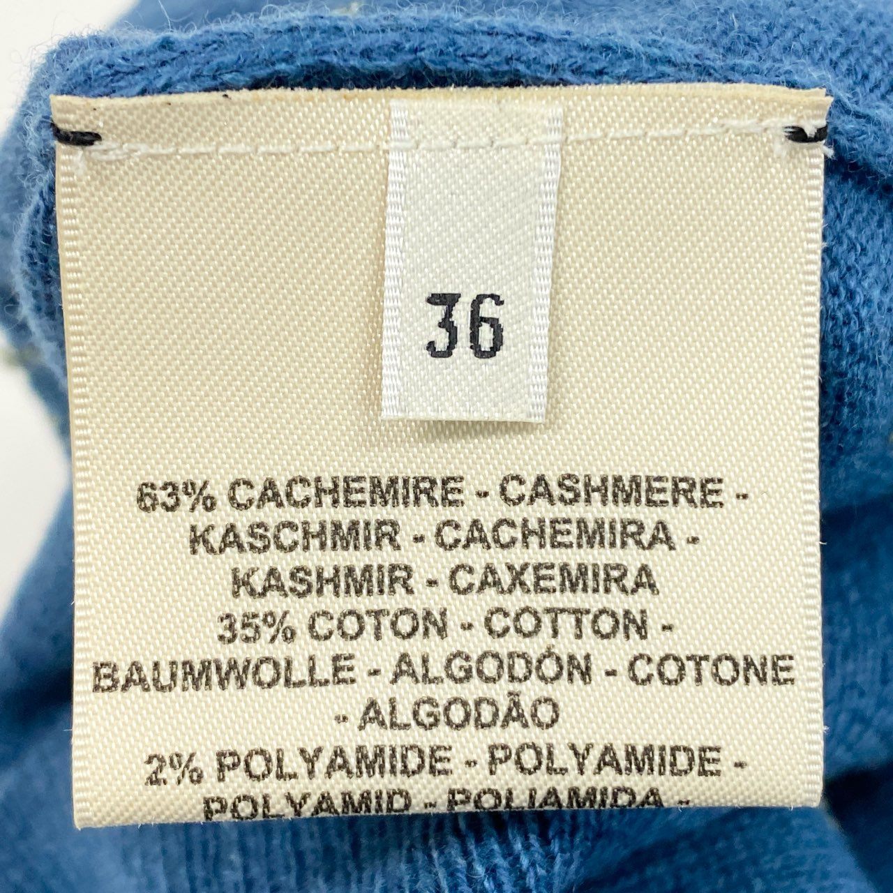 57a13 HERMES エルメス BRIDES DE GALA 半袖ニットセーター カシミヤブレンド ドット柄 イタリア製 レディース 女性用 3E2623D8 36 ブルー系o07t