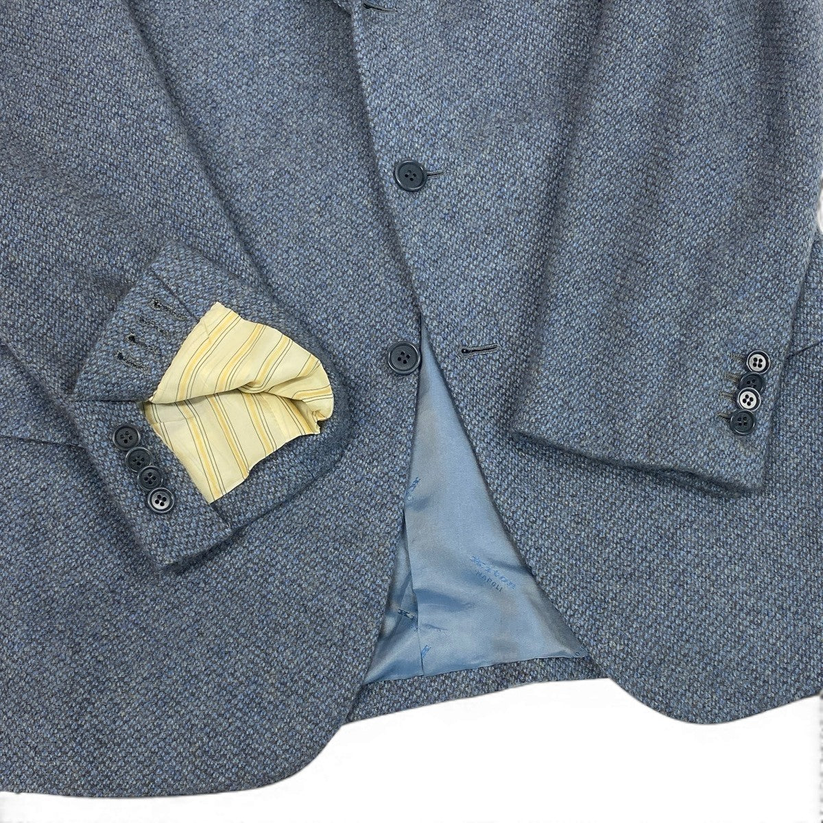 79g2 《美品》 Kiton キートン カシミヤ100％ テーラードジャケット サイズ46 ブルー Cashmere Tailored Jacket ブレザーt18r