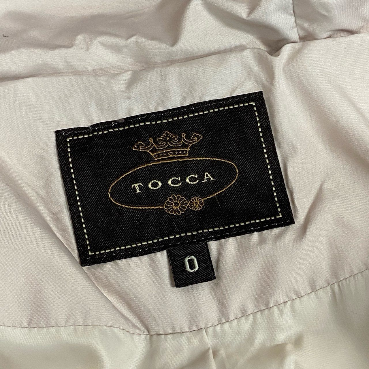 78a21 TOCCA トッカ ベルベット切替 ダウンコート フーデットロングコート ダブルジップ アウター レディース 女性用 サイズ0 ピンクベージュ系u02t