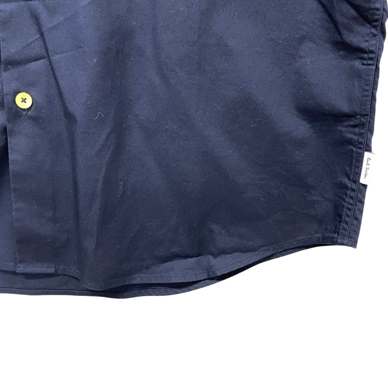 80e14【美品】Paul Smith ポールスミス 半袖シャツ コットンシャツ トップス Lサイズ ネイビー コットン100％ メンズ 男性用u02t