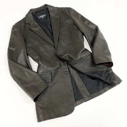 37f24 allegri アレグリ テーラードジャケット 革ジャン レザージャケット 羊革 ラムレザー メンズジャケット 男性用 4FR27-522-07 48 L ブラウン