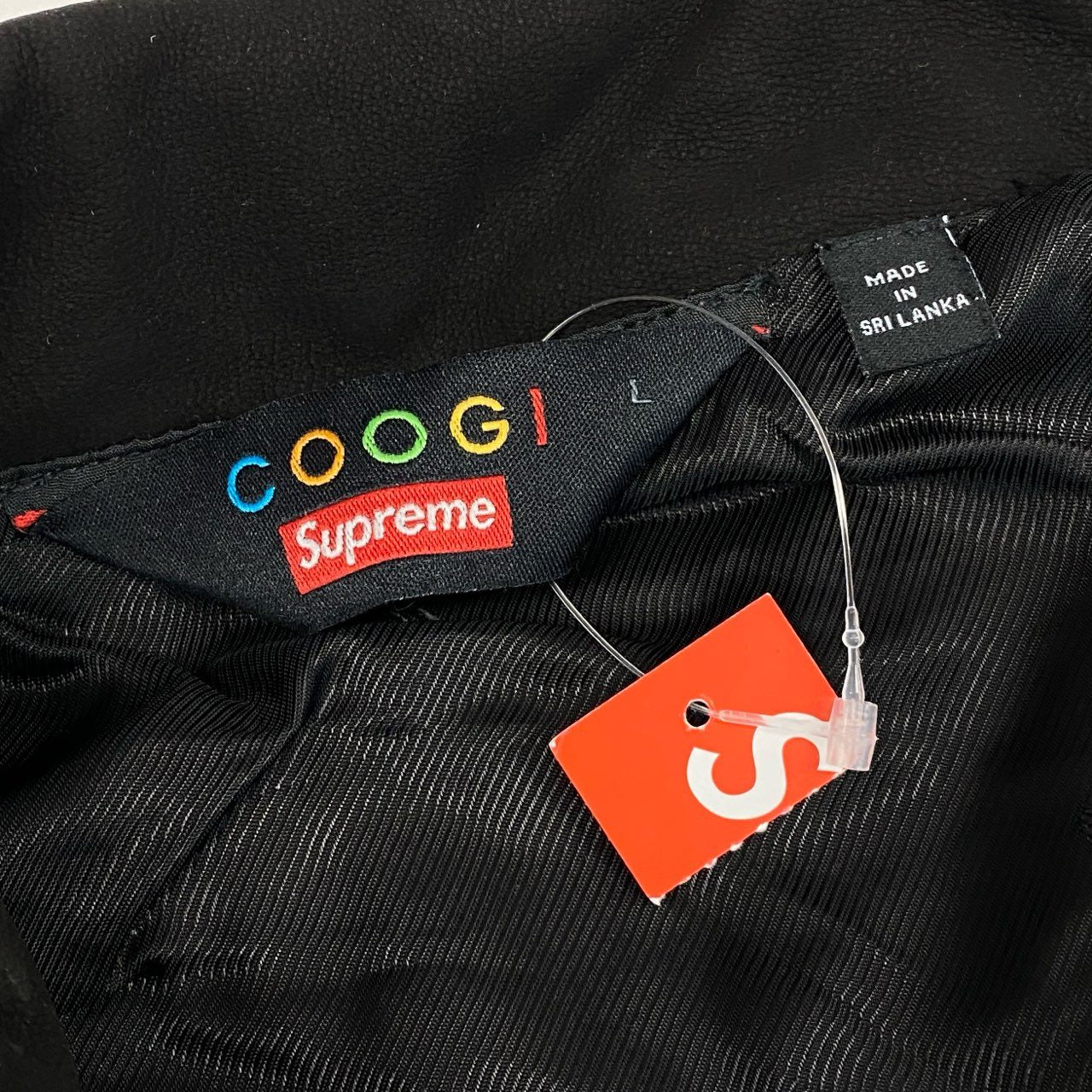 56j20 《美品》 Supreme シュプリーム × Coogi クージー 3D Knit Trucker Jacket ニットトラッカージャケット L ブラック 半タグ付き コラボアイテム ダブルネームt18r