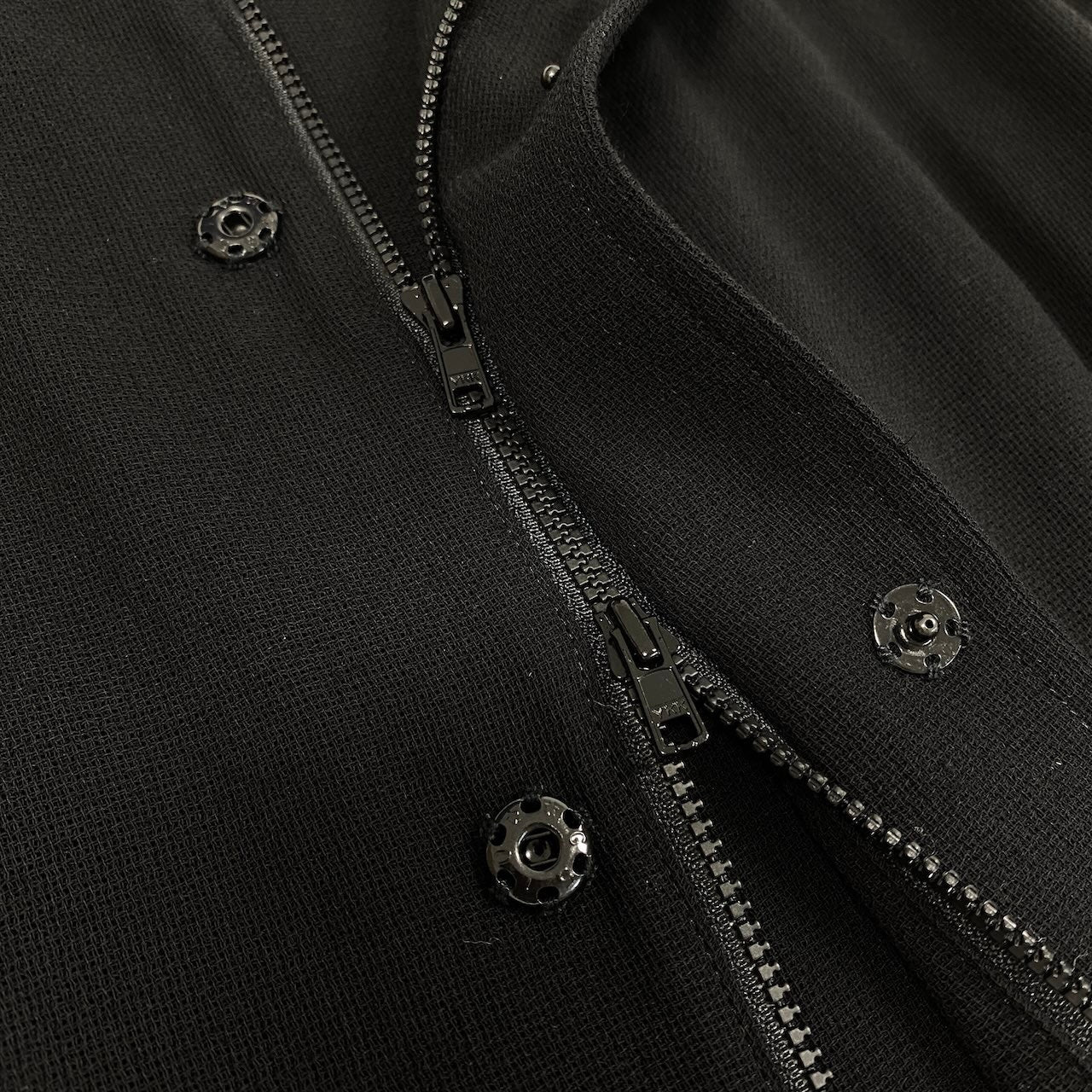 Ae7 Yohji Yamamoto ヨウジヤマモト ハーフジップ シアーロングコート ロングジャケット サイズ1 ブラック ウール100％ レディース 女性服u02t