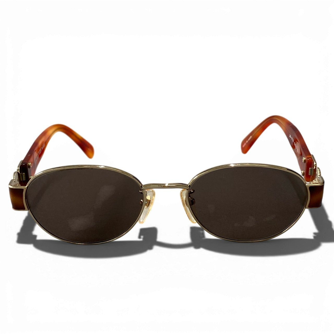 a6 LANVIN ランバン ツーポイント ロゴ サングラス アイウェア 小物 ブラウン メンズ 男性用k02i