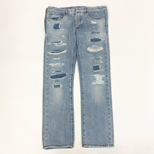 37i15 Dior ディオール 14AW クリス期 リペア加工 デニムパンツ サイズ32 ライトブルー コットン100％ メンズk02i