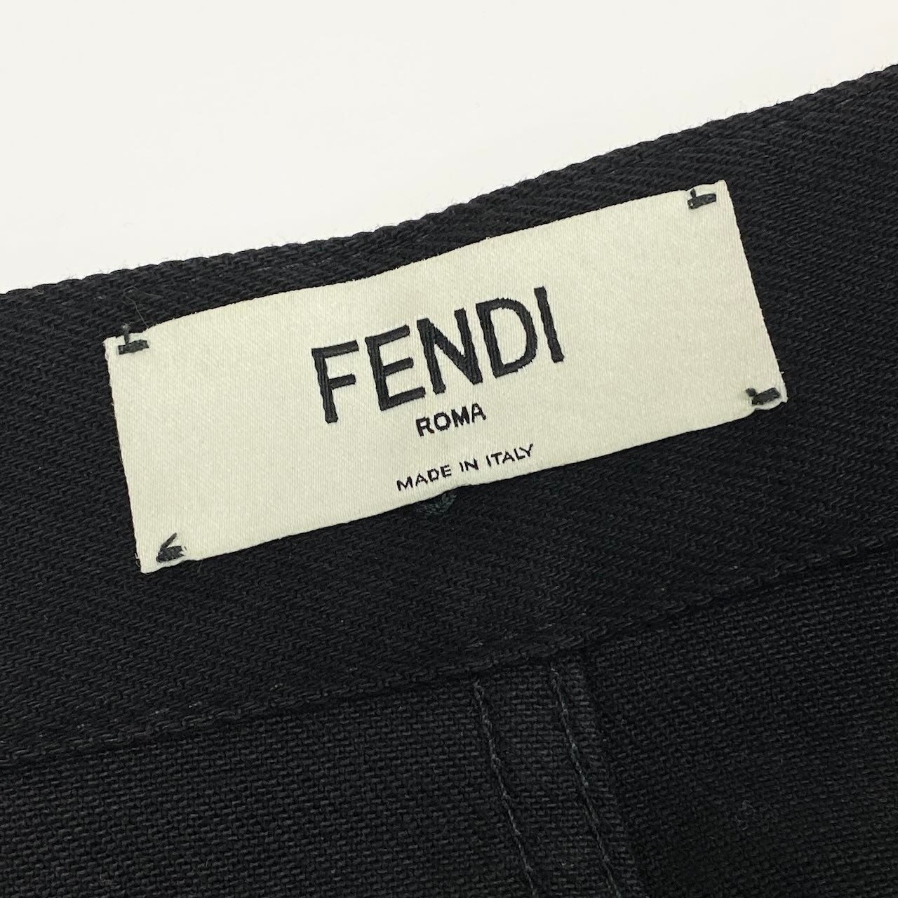 e11 FENDI タイトミニスカート コットンスカート イタリア製 12CPF-21-1224 36サイズ ブラック レディース 女性用k02i