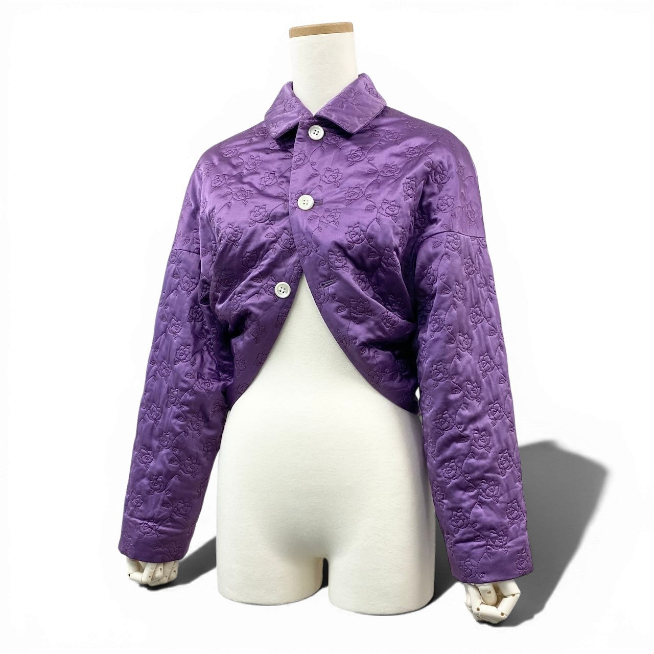 e11 tricot COMME des GARCONS 変形ジャケット 花柄刺繍ジャケット TB-04017M Mサイズ パープル TB-04017M レディース 女性用u02t