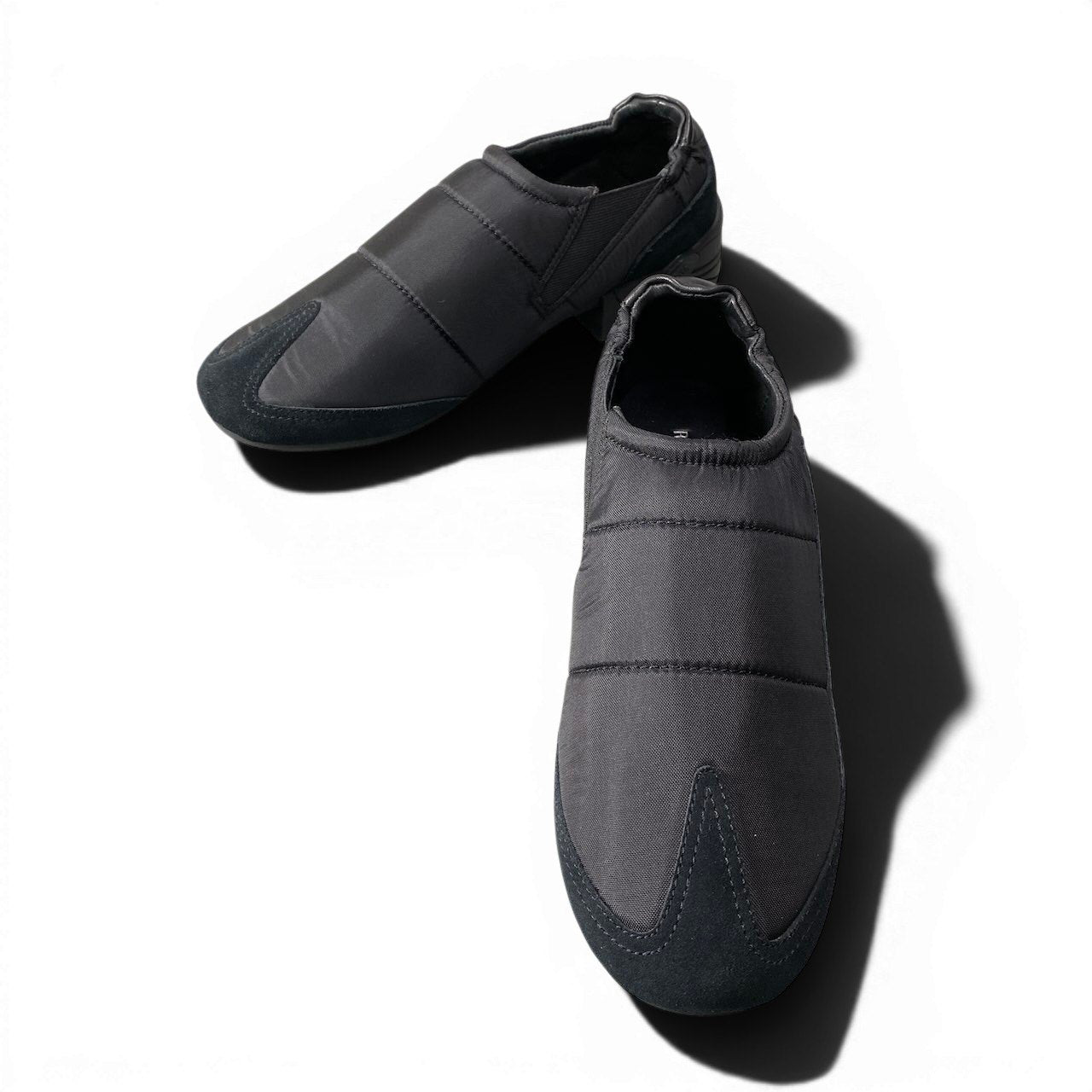 4e21 RAF SIMONS ラフシモンズ RUNNER SOLARIS-22 LOW ナイロン スエード切替 スリッポン メンズ 男性用 箱付き 40 ブラックo07t