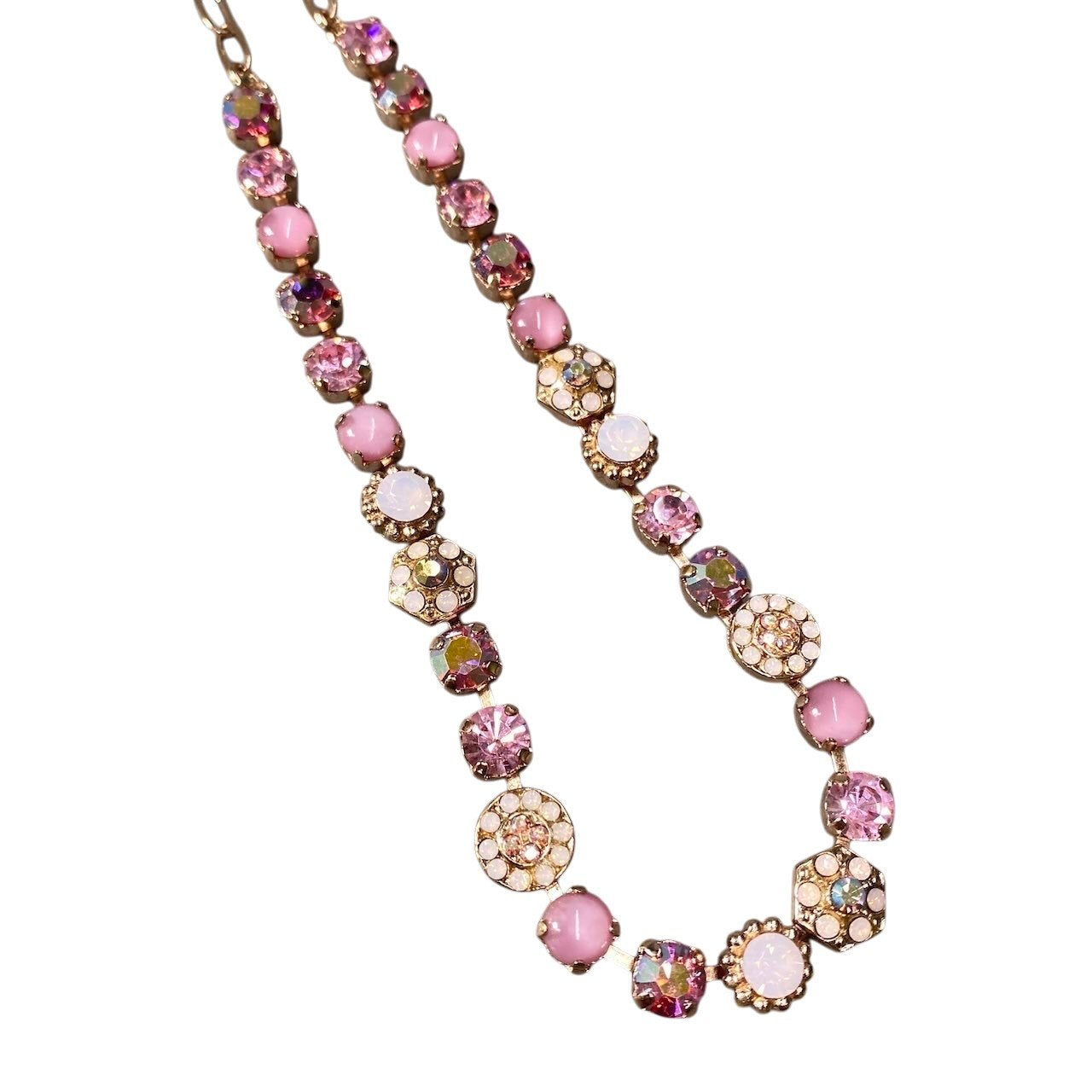 h11 ① 《美品》 Mariana マリアナ 天然石 × クリスタル ビジュー ピンク アクセサリー ジュエリー アンティークt18r