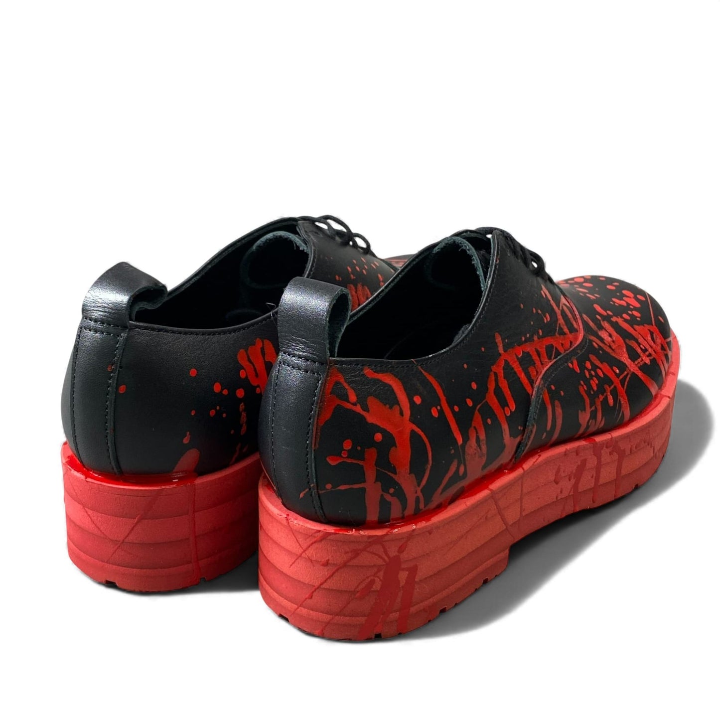 2L11 COMME des GARCONS HOMME PLUS コムデギャルソン オムプリュス 17SS KING IS NAKED 裸の王様 サイズ24 ペイント加工 革靴 レザーシューズk02i