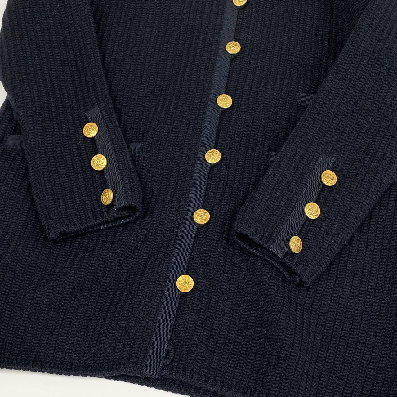 4a4 Vintage Salvatore Ferragamo ヴィンテージ サルヴァトーレフェラガモ Middle Gauge Knit Cardigan ニットカーディガン Size S レディース 女性用k02i