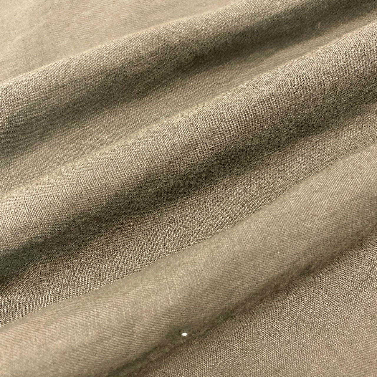 28k29【美品】JURGEN LEHL ヨーガンレール 長袖リネンワンピース ロングワンピース フレア リネン100％ J0103FA011 Mサイズ カーキ レディースu02t