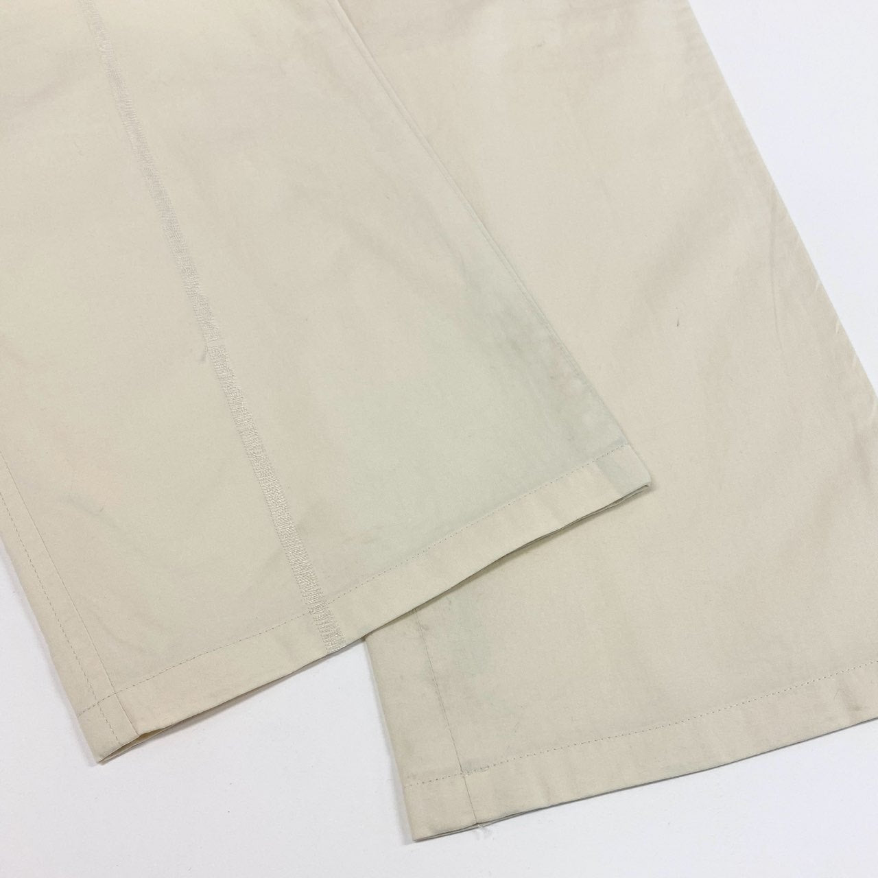 22f18 Jean Paul GAULTIER HOMME ジャンポールゴルチエ オム 切替パターン 5ポケット カラーパンツ ボトムス サイズ50 アイボリー コットン100％ メンズ