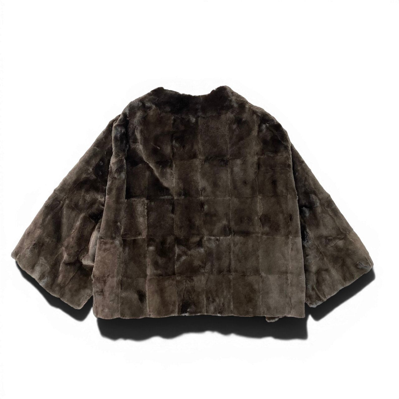 Ef8 MARNI マルニ ノーカラー ファージャケット サイズ40 イタリア製 ブラウン レディース 女性用u02t