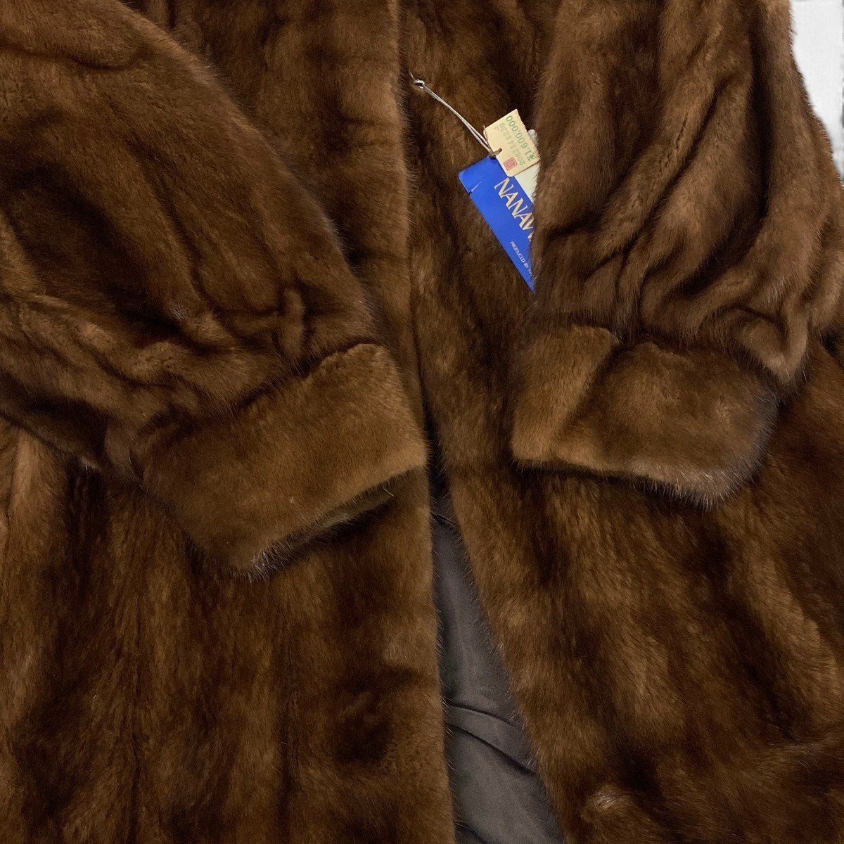 24j7 NANAWA SAGA MINK 銀サガ デミバフミンク ロングコート サイズ9 茶系 最高級本毛皮 Mink Fur Long Coat リアルファーt18r