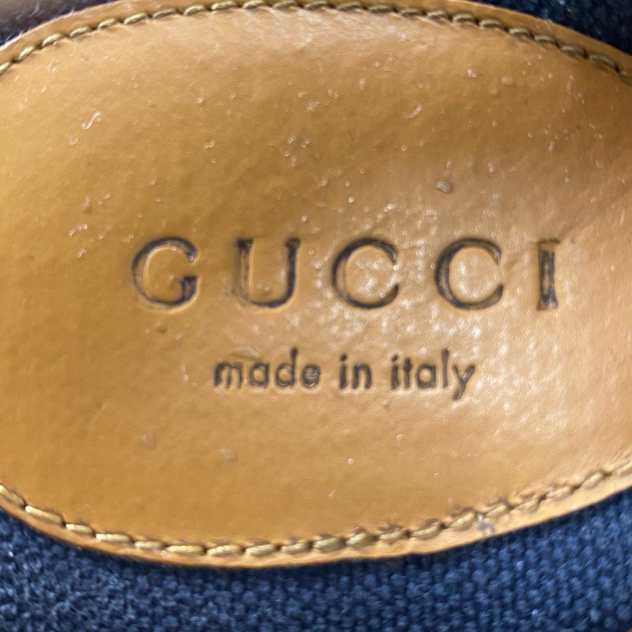 1e13 GUCCI グッチ ストライプ ストラップサンダル 34 ネイビー イタリア製 シューズ ベルクロ