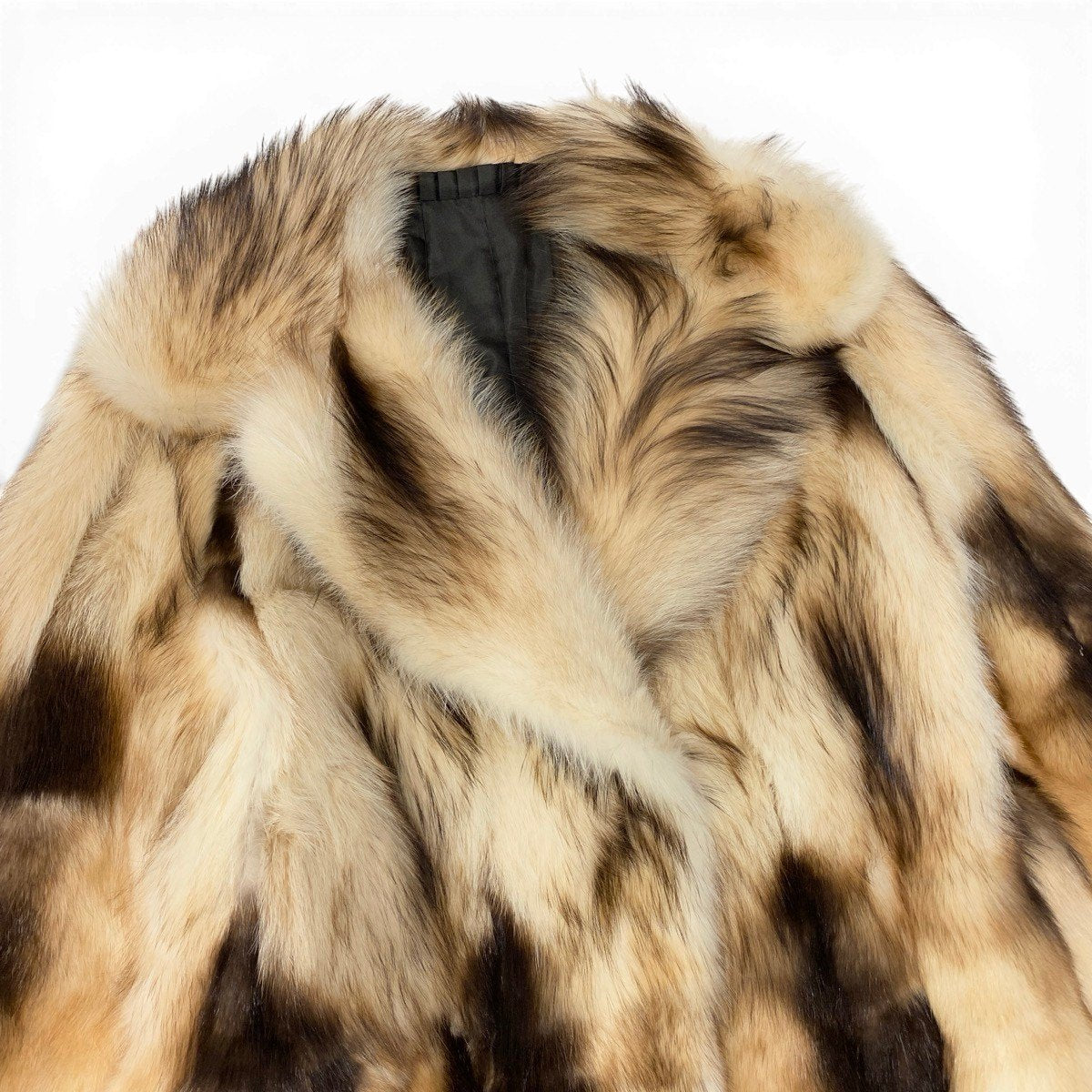 56g14 フィッチファー 毛皮コート セミロングコート リアルファー ポケット有 11 ベージュ系 フィッチ Fur Coatu02t