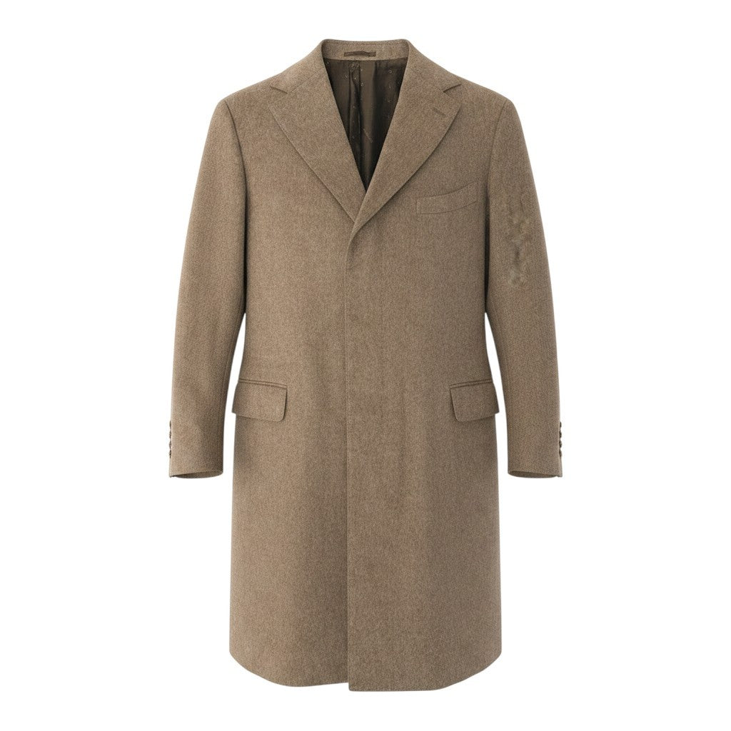 50e8 Ermenegildo Zegna エルメネジルド ゼニア カシミヤチェスターコート ジャケットコート オンワード樫山 Royal Custom ブラウン カシミヤ100％ メンズ 男性用u02t