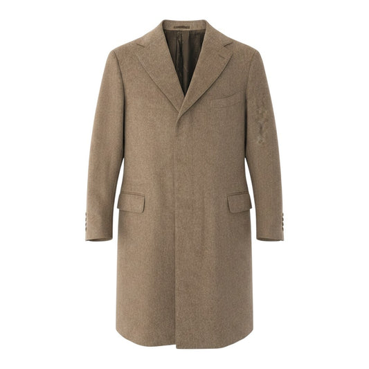 50e8 Ermenegildo Zegna エルメネジルド ゼニア カシミヤチェスターコート ジャケットコート オンワード樫山 Royal Custom ブラウン カシミヤ100％ メンズ 男性用u02t
