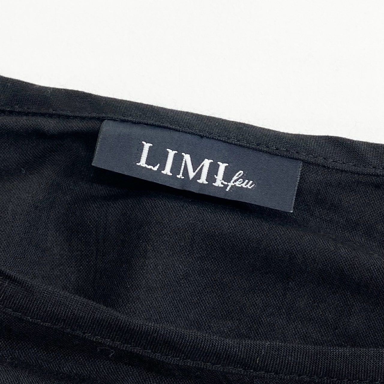 40c23 LIMI feu リミフゥ サスペンダー入り ドレープトップ 2 ブラック ブラウス YOHJI YAMAMOTO ヨウジヤマモト