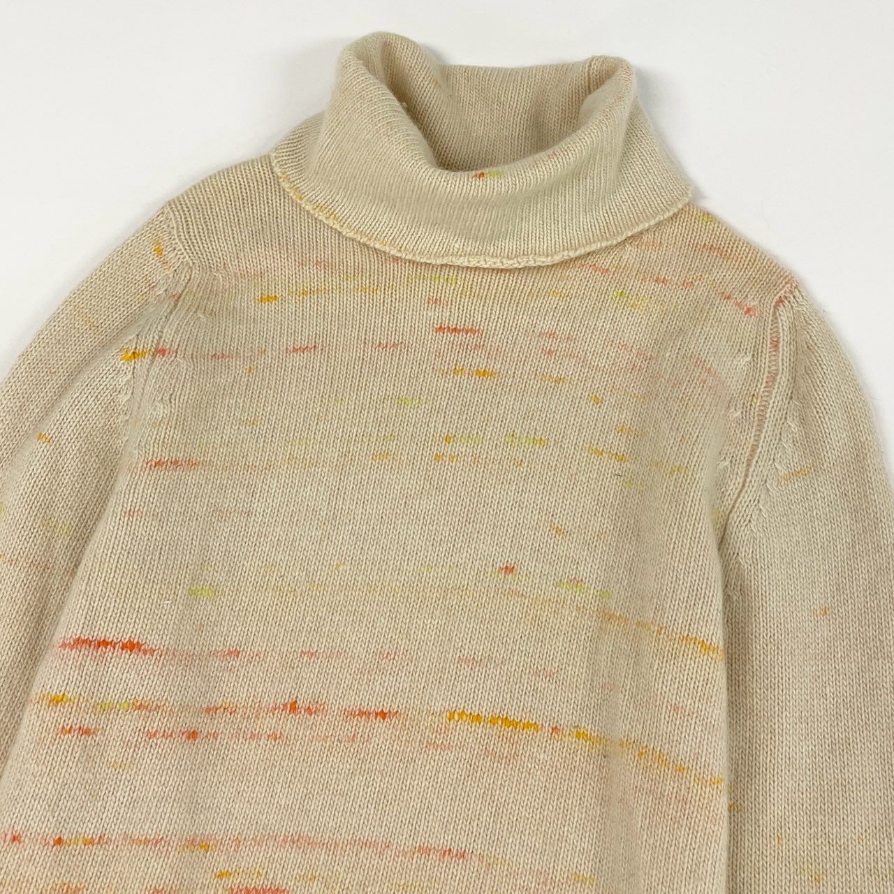 70i2 BALLANTYNE バランタイン  英国製 総カシミヤ 長袖 タートルネック ニットセーター トップス ベージュ系 カシミア100 cashmere レディースo07t