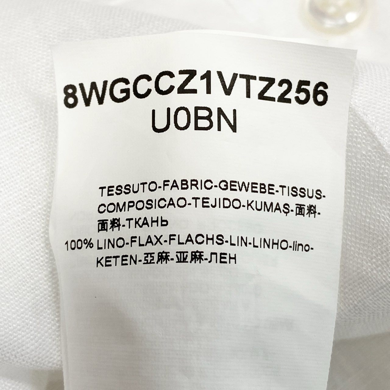 56k27 GIORGIO ARMANI ジョルジオアルマーニ 半袖シャツ リネンシャツ イタリア製 薄手 無地 42 16 1/2 ホワイト 麻100％o07t