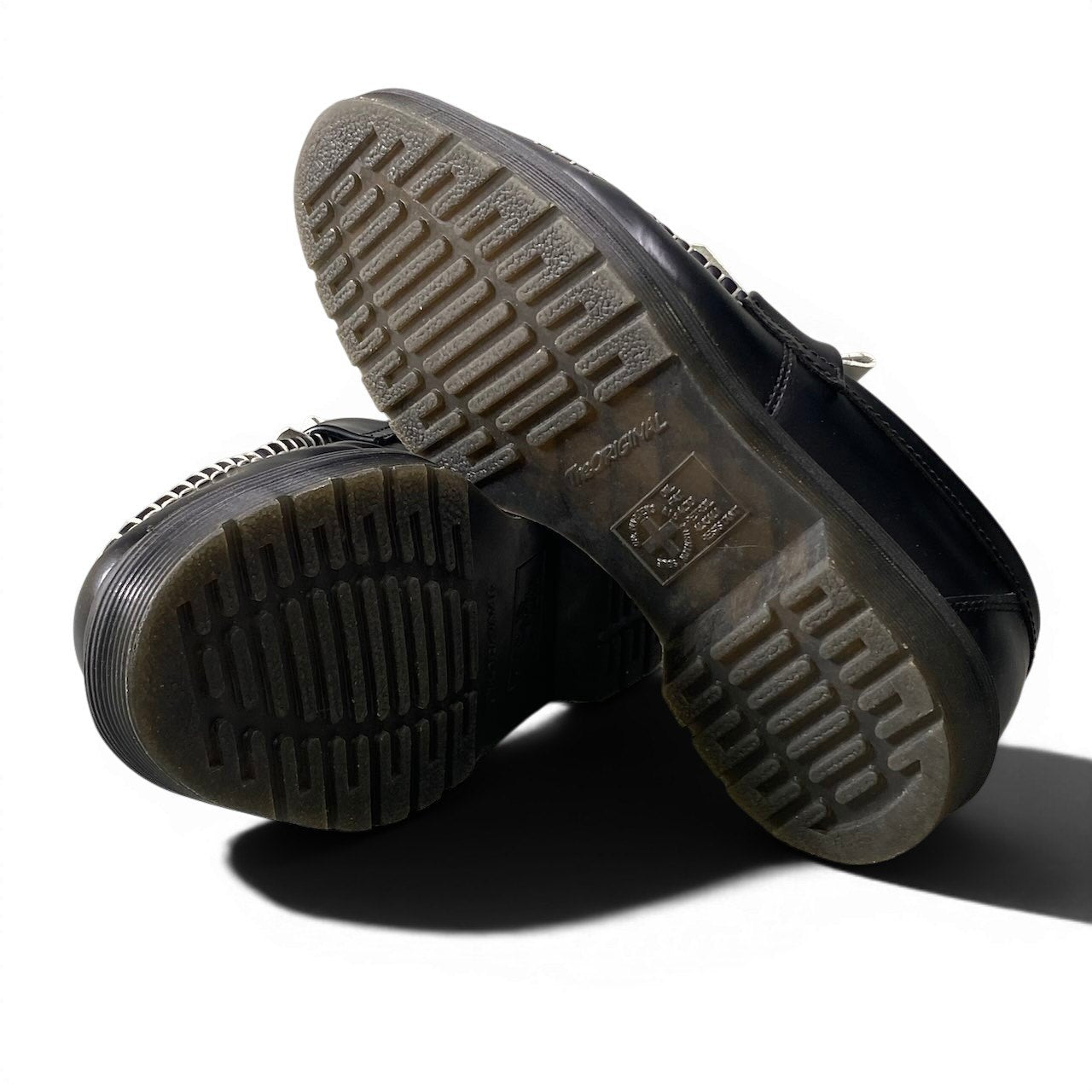 4e27 Dr.Martens ドクターマーチン ADRIAN エイドリアン タッセルローファー バイカラー イエローステッチ 21426009 UK6 ブラック ホワイト レザーo07t