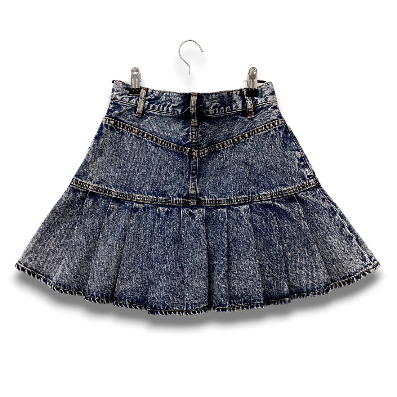 61c6 ＃FR2 エフアールツー デニムミニスカート プリーツスカート Mサイズ インディゴ コットン100％ レディース 女性用u02t