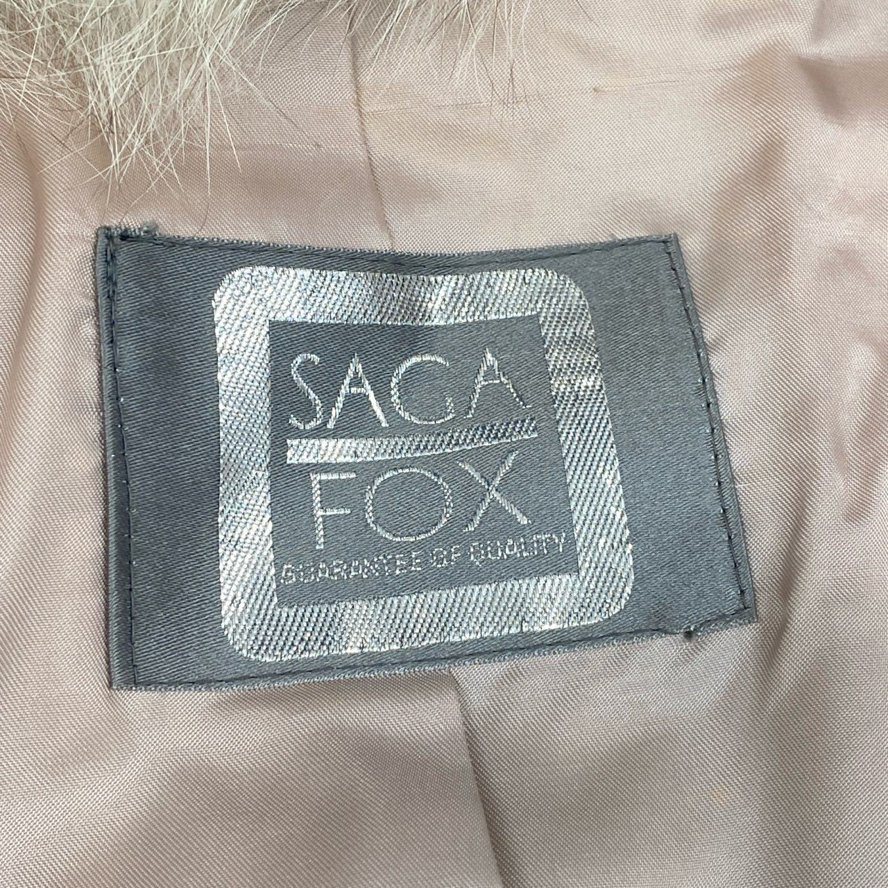 68L8 MACK GARRY SAGA FOX サガフォックス 銀サガ ブルーフォックス コート サイズF ホワイト 最高級本毛皮t18r