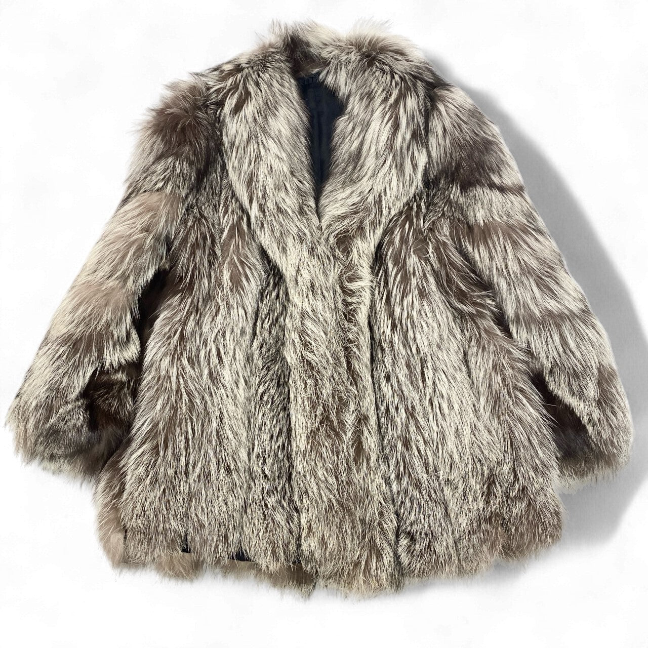 71k20 SAGA FOX ROYAL サガフォックス ロイヤル シルバーフォックス コート F 最高級本毛皮 FOX FUR COAT リアルファーt18r