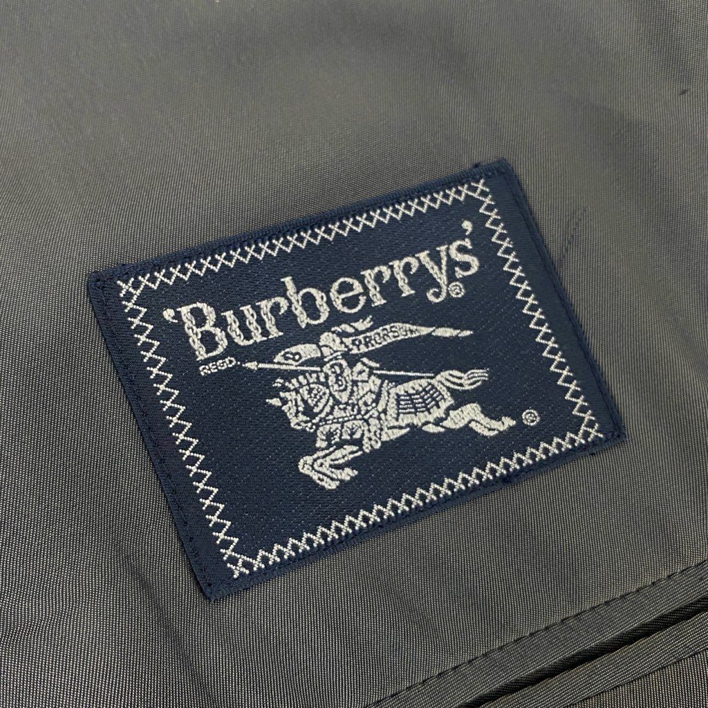 16a27 Burberrys バーバリーズ スーツセットアップ テーラードジャケット スラックスパンツ ストライプ 94-84-165 AB4 グレー ウール100％ メンズ 男性用o07t