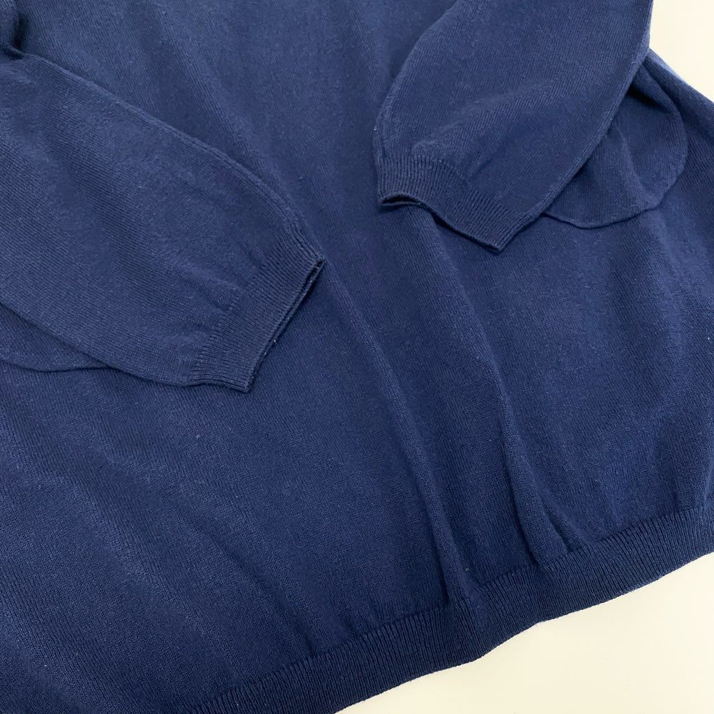 5a12 TOKUKO 1er VOL トクコプルミエヴォル チュニックワンピース ロングスリーブ ニットワンピース 猫刺繍 レディース 女性用 サイズ9 ブルー ライトブルーu02t