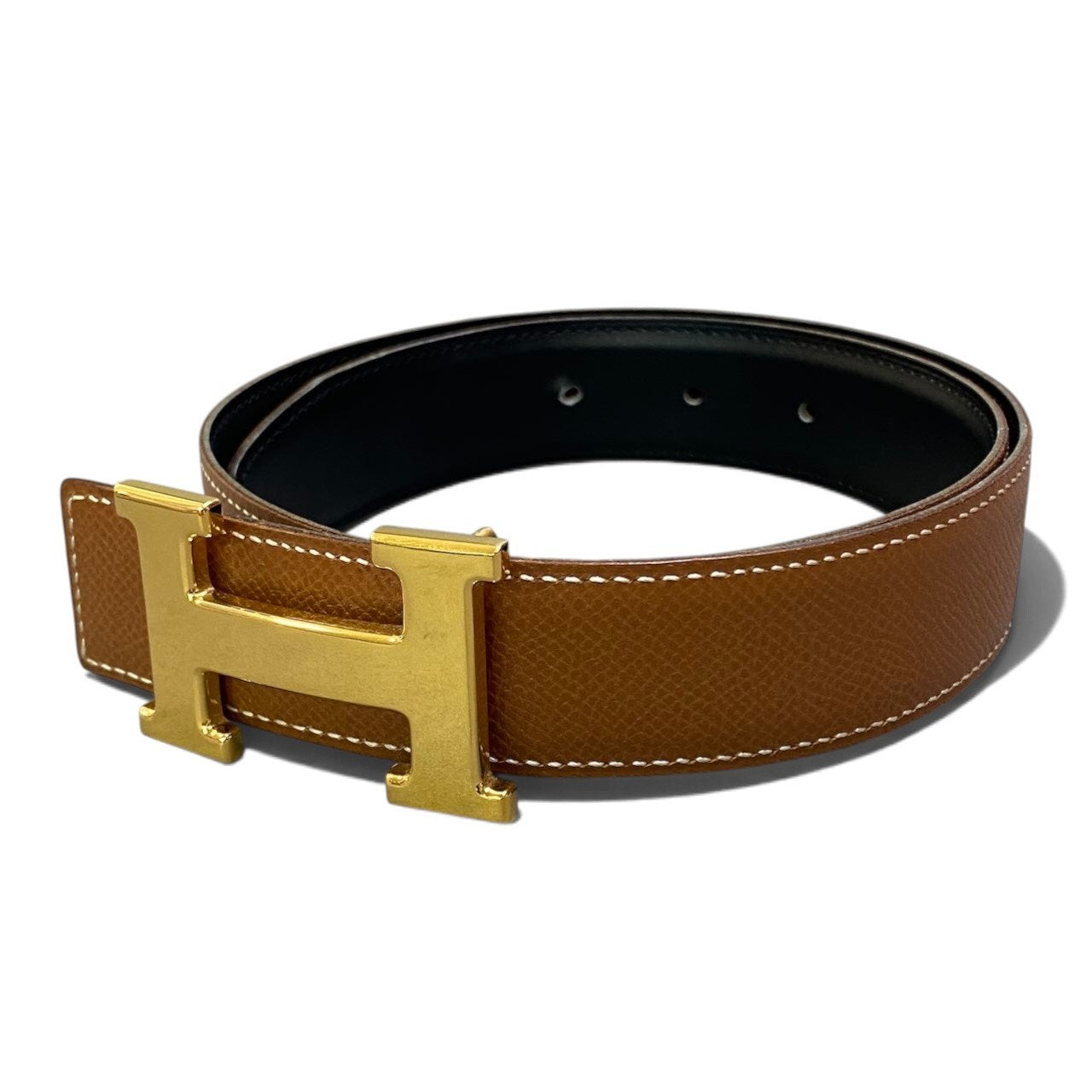 i8 【美品】 Hermès エルメス コンスタンス リバーシブル 65cm Y刻 ゴールドバックル ブラウン レザー レディースk02i