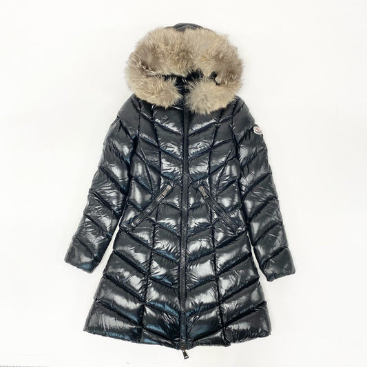 71i26 《美品》 MONCLER モンクレール FULMARUS フルマラス フォックスファー ダウンコート E20934986325 0 ブラック FOX FUR DOWN COAT 女性用t18r