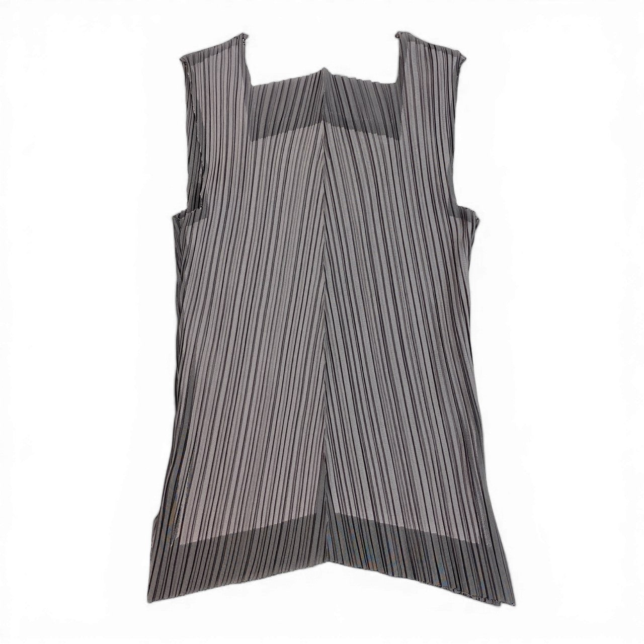 Ad12 ISSEY MIYAKE FATE A.POC プリーツ タンクトップ トップス サイズ2 パープル レディース プリーツプリーズta1