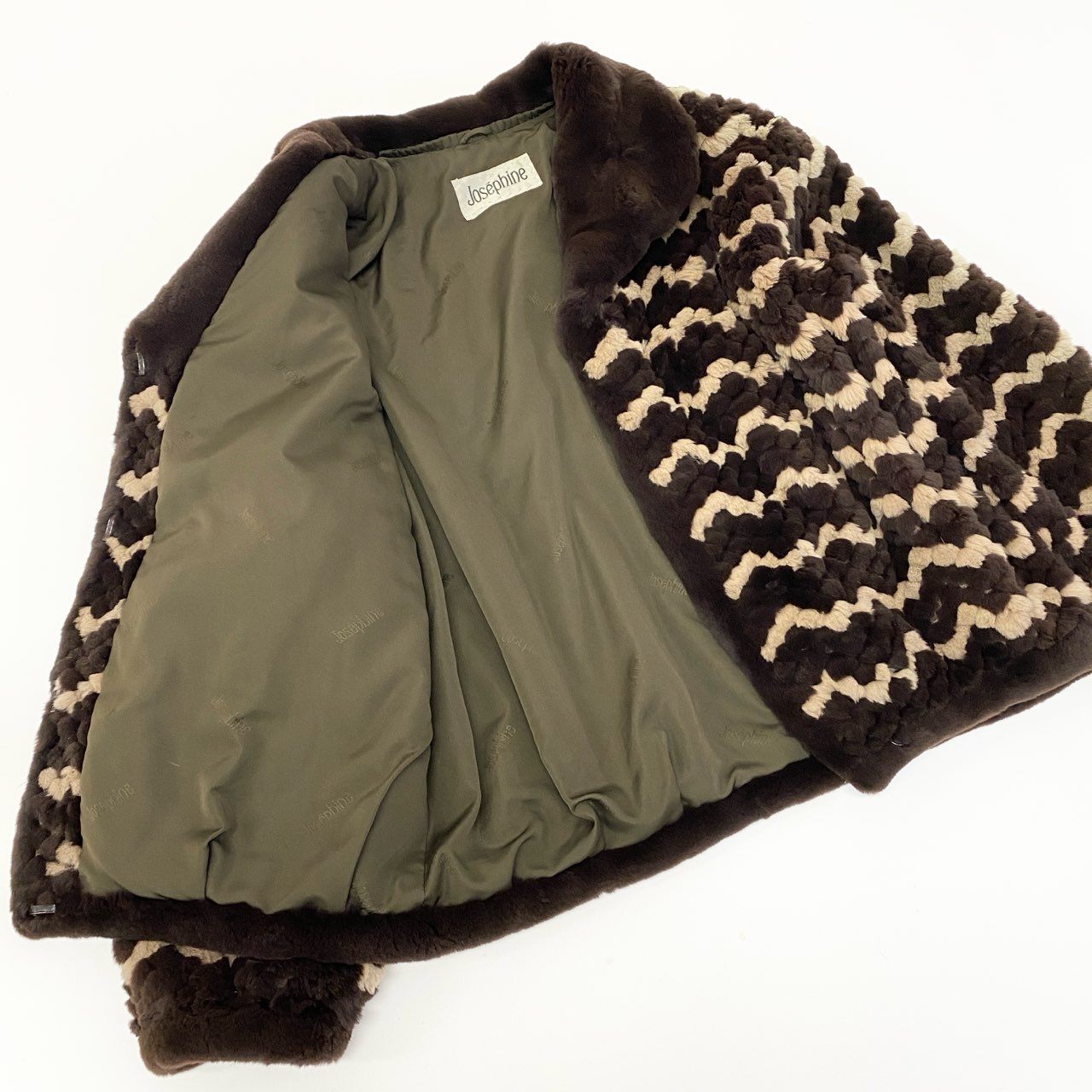 35a15 Josephine SAGA MINK サガミンク 銀サガ 希少デザイン ミンクコート 茶系 11 最高級本毛皮 Mink Fur Coatt18r