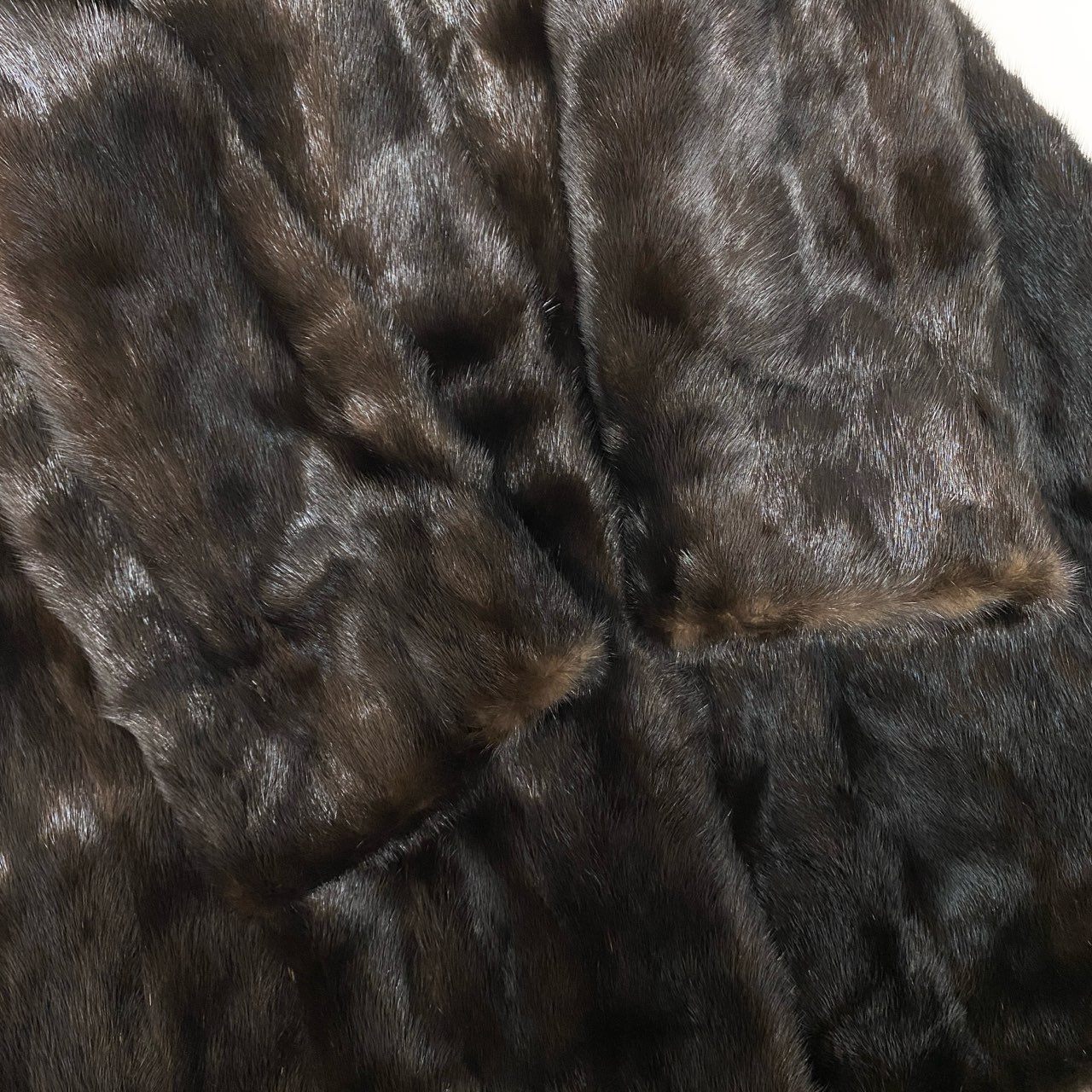 34a16 デミバフミンク ロングコート サイズ11号 MITSUKOSHI ブラウン 本毛皮 Mink Fur Long Coatt18r