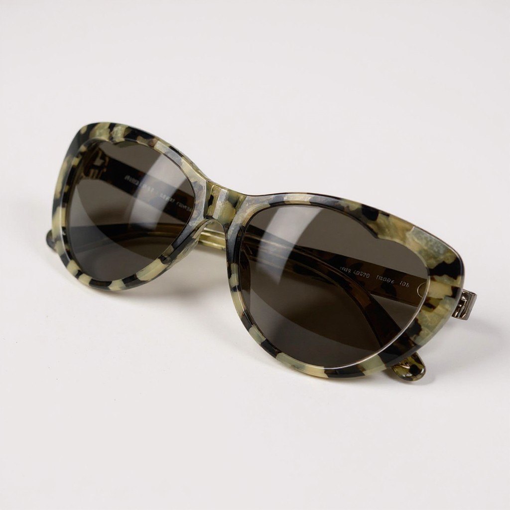 a22【イタリア製】miu miu ミュウミュウ MAM-0A7 サングラス サイドロゴ ベッコウデザイン 57-17 レディース 女性用 アイウェアta1