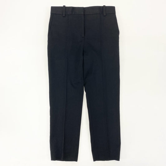 22i16 CELINE セリーヌ フィービー期 ウールカシミヤ スラックスパンツ テーパードパンツ ボトムス 34 ブラック レディースu02t