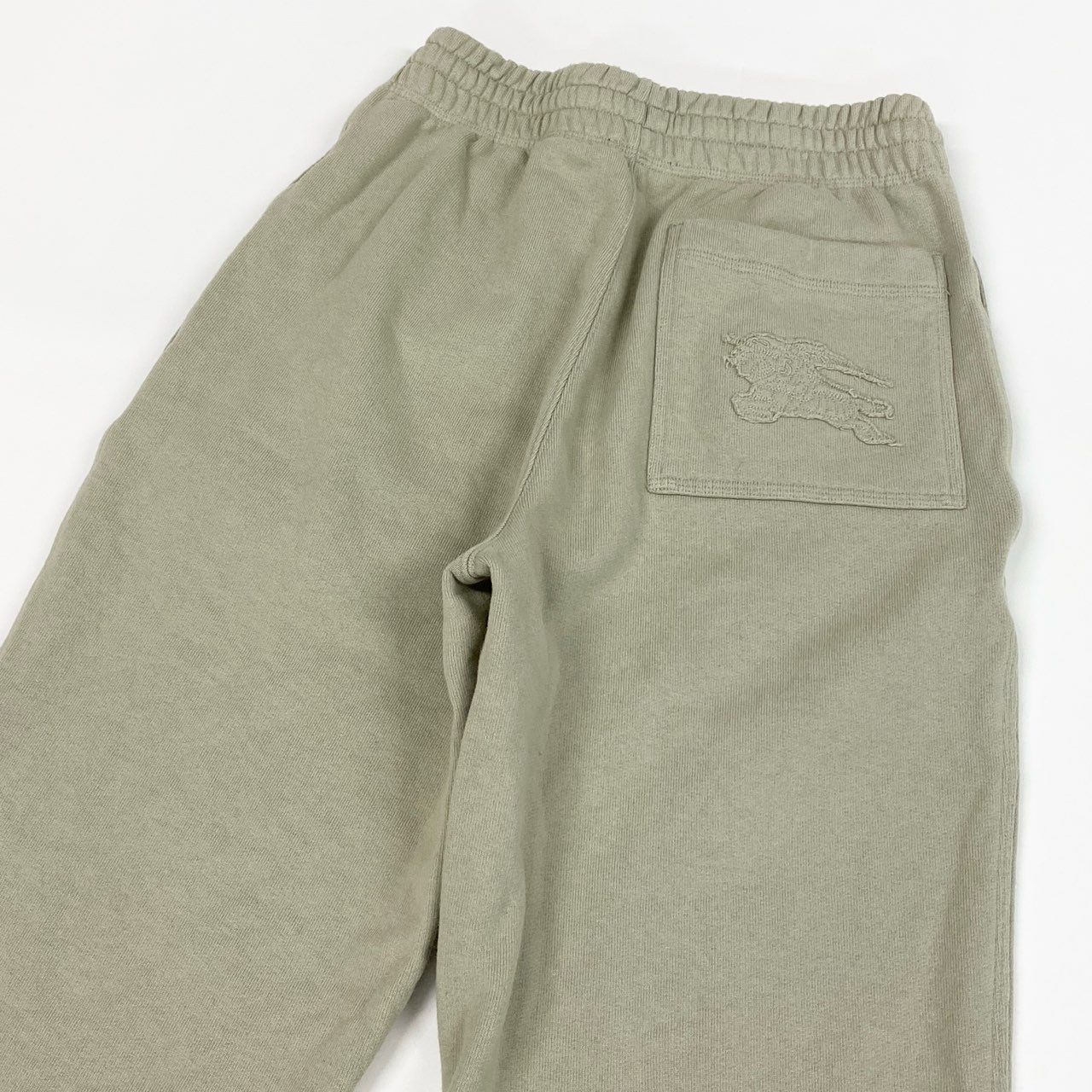 Ib16《美品》 BURBERRY バーバリー ホースロゴ アップリケ スウェットパンツ リラックスパンツ XS ベージュ系 レディースu02t