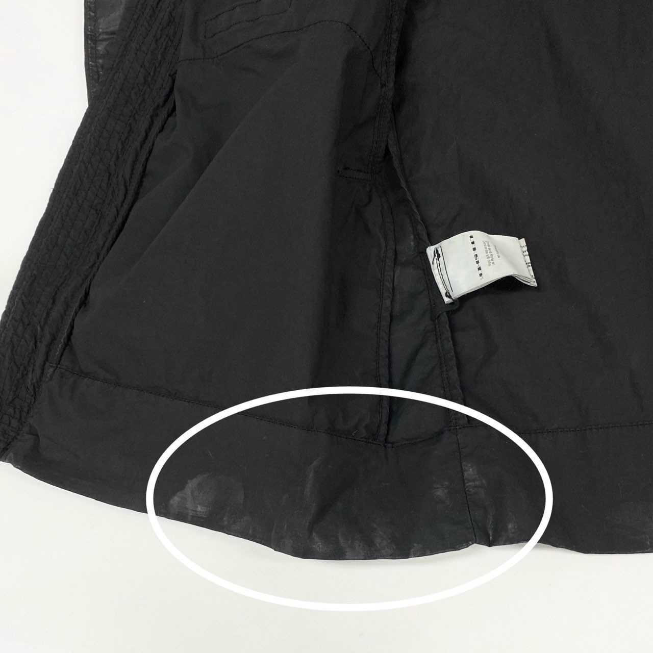 8L5 Rick Owens リックオウエンス コーティングパーカー ジップパーカー DRKSHDW アウター DU3762 Lサイズ ブラック メンズu02t