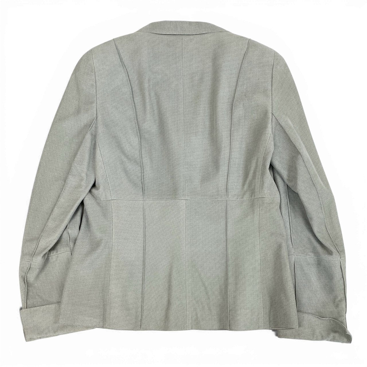 36a7 AKRIS アクリス テーラードジャケット  レザージャケット アウター 38サイズ グレー系 レザー 革 レディースu02t