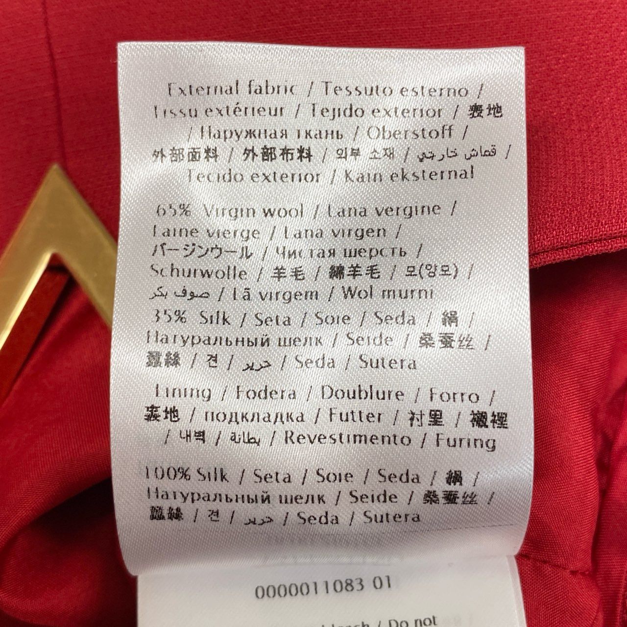 Ic2 VALENTINO ヴァレンティノ Vゴールドロゴ ショートパンツ ボトムス 38 レッド レディースu02t