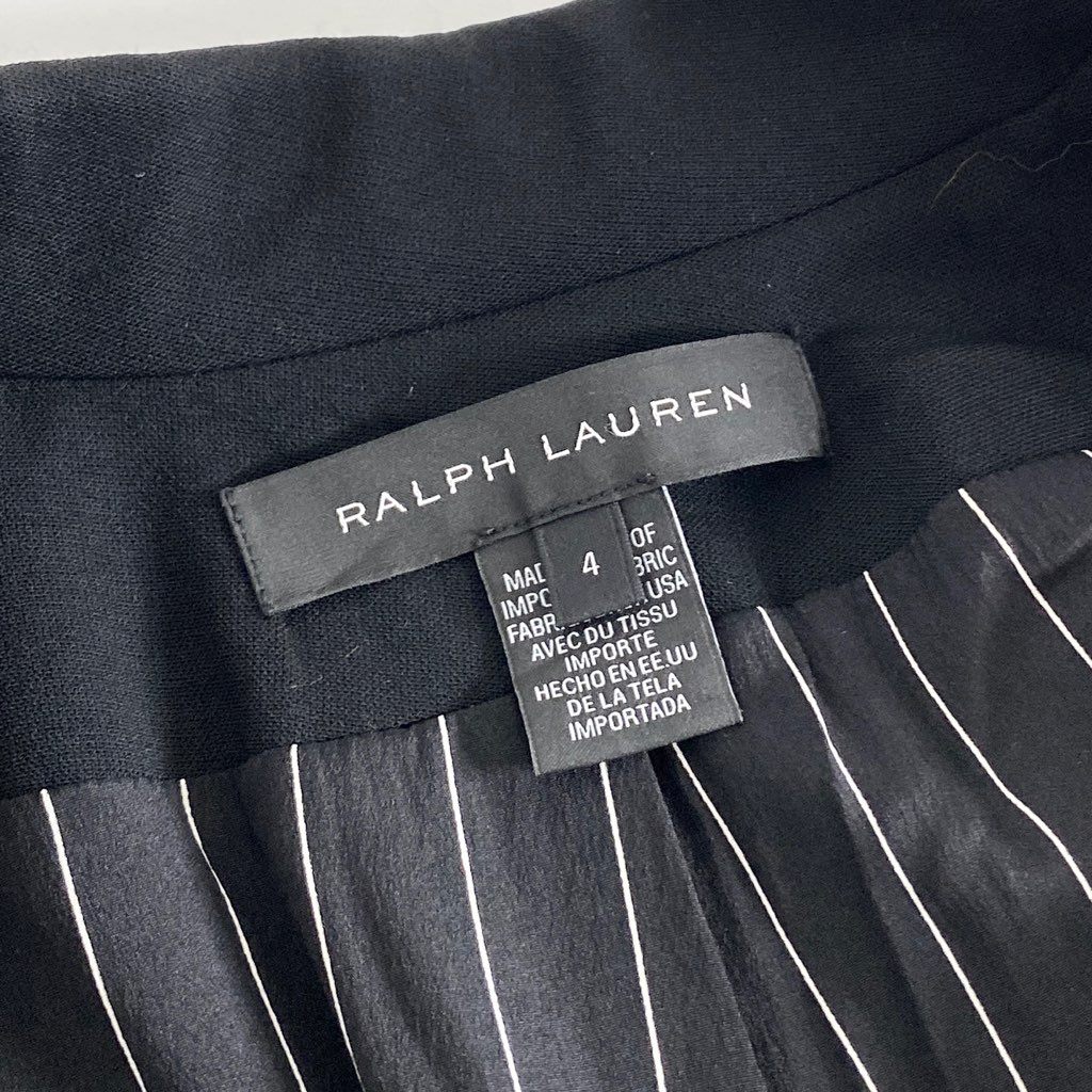 50h11 RALPH LAUREN ラルフローレン ブラックレーベル USA製 テーラードジャケット ブレザー フォーマル◎ 4 ブラック ウール